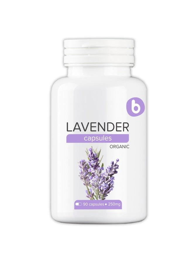 B. Bobica b Premium European Organic Lavender Capsules | Helps Reduce Stress, Calming | GMO Free, Gluten Free, All Natural | 250 mg | 90 Vegan caps | - Image 1