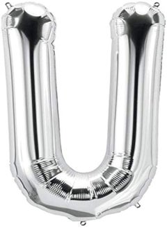 Northstar Letter-U Balloon (34in, Large, Silver)