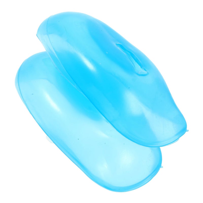 Reusable Silicone Ear Protector Covers For Hair Dye Salon Use Easy Clean Blue Size M - Image 2