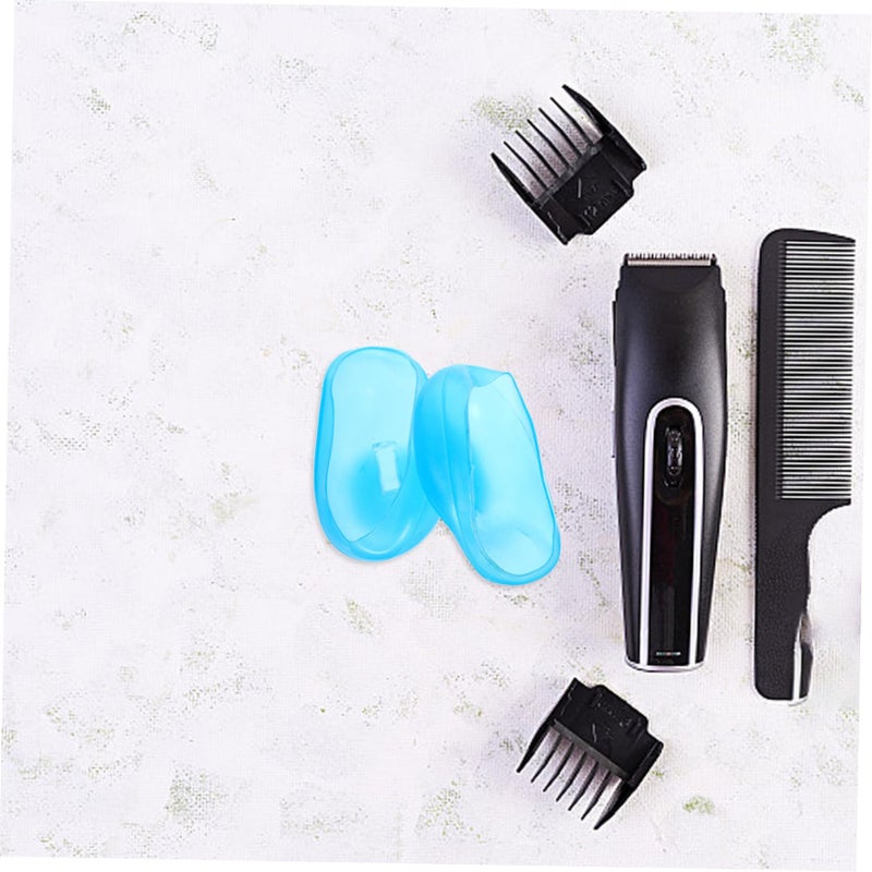 Reusable Silicone Ear Protector Covers For Hair Dye Salon Use Easy Clean Blue Size M - Image 4