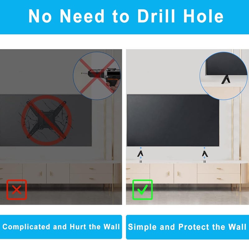 Yususipa TV Stand Base TV Legs Compatible with TCL 28 32 40 43 49 50 55 65 Inch 4K UHD HDR Roku Smart TV, TV Stand Legs for TCL TV Model 28S305, 32S330, 40S330, 43S423, 43S425, 49S321, 50S425, 55S423, 65S453 - Image 3