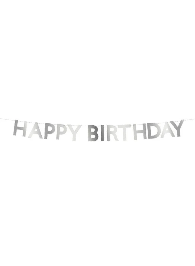 Meri Meri Silver Scallop Happy Birthday Garland