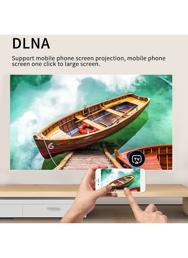 Generic Mini Projector 1080P Wireless Portable Movie Projectors 20000hrs Lamp Life Support 100inches Display Same Screen Technique Built-in Speaker and Dual-fan Heat Disppation with Remote Control  - Image 4