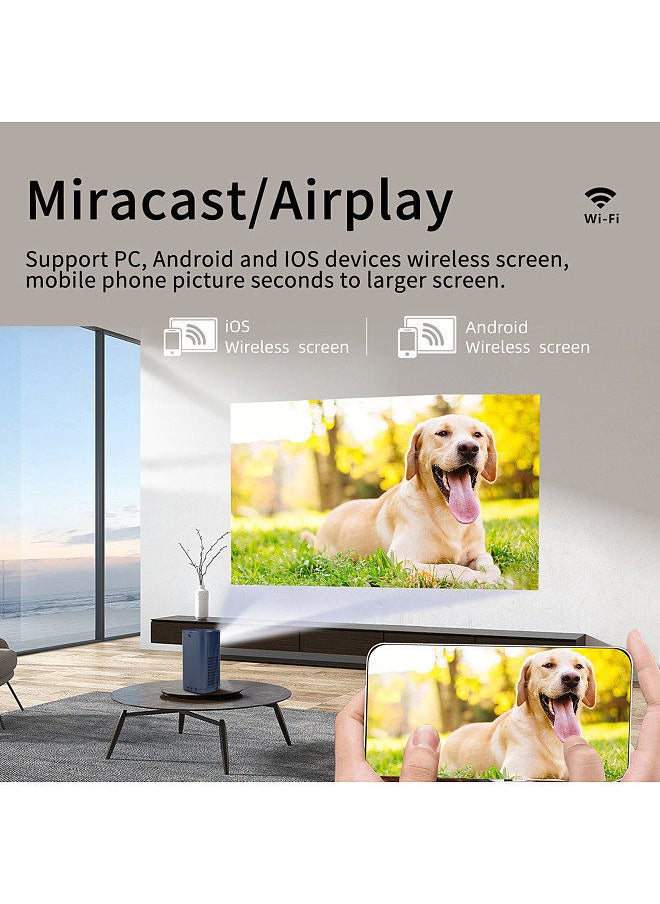 Generic Mini Projector 1080P Wireless Portable Movie Projectors 20000hrs Lamp Life Support 100inches Display Same Screen Technique Built-in Speaker and Dual-fan Heat Disppation with Remote Control  - Image 3