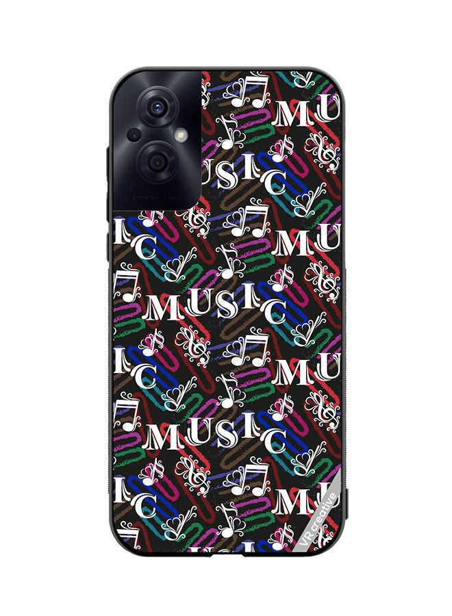 VR CREATIVE Protective Case Cover For Oppo Reno8 Z Music Pattern Design Multicolour - Image 1