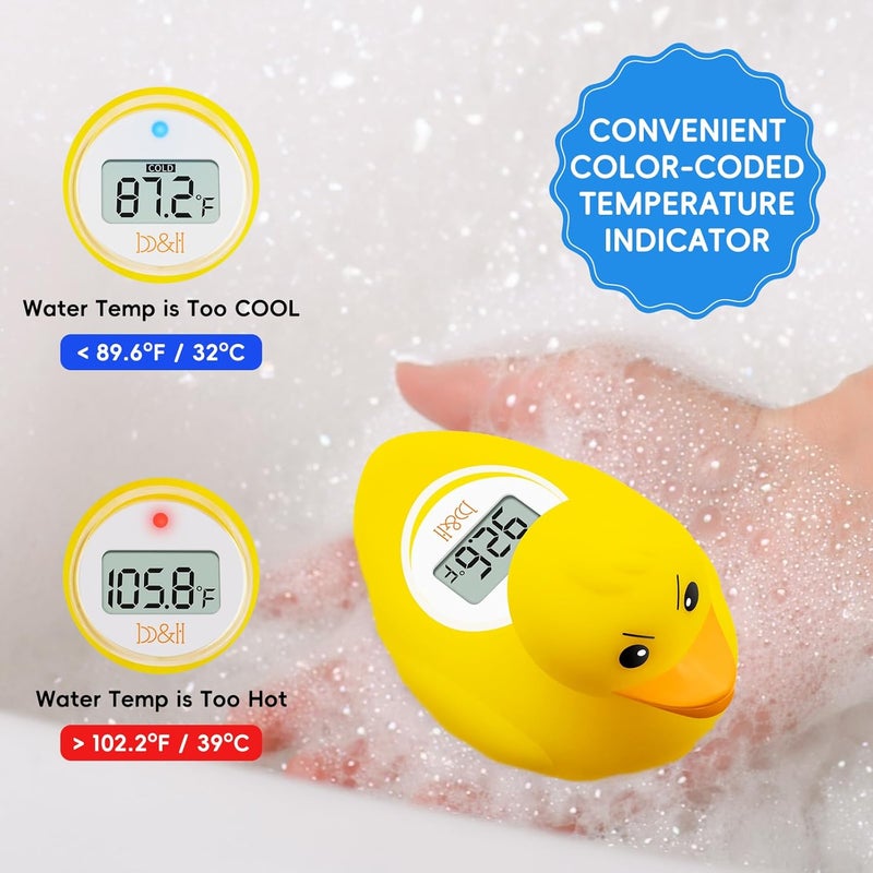 bh Baby Bath Thermometer  Upgraded Version Turn OnOff Function Fast and Accurate Water Temperature Readings Toddlers Floating Bath Toy Ideal for Babies  Infants Angry Duck - Image 2