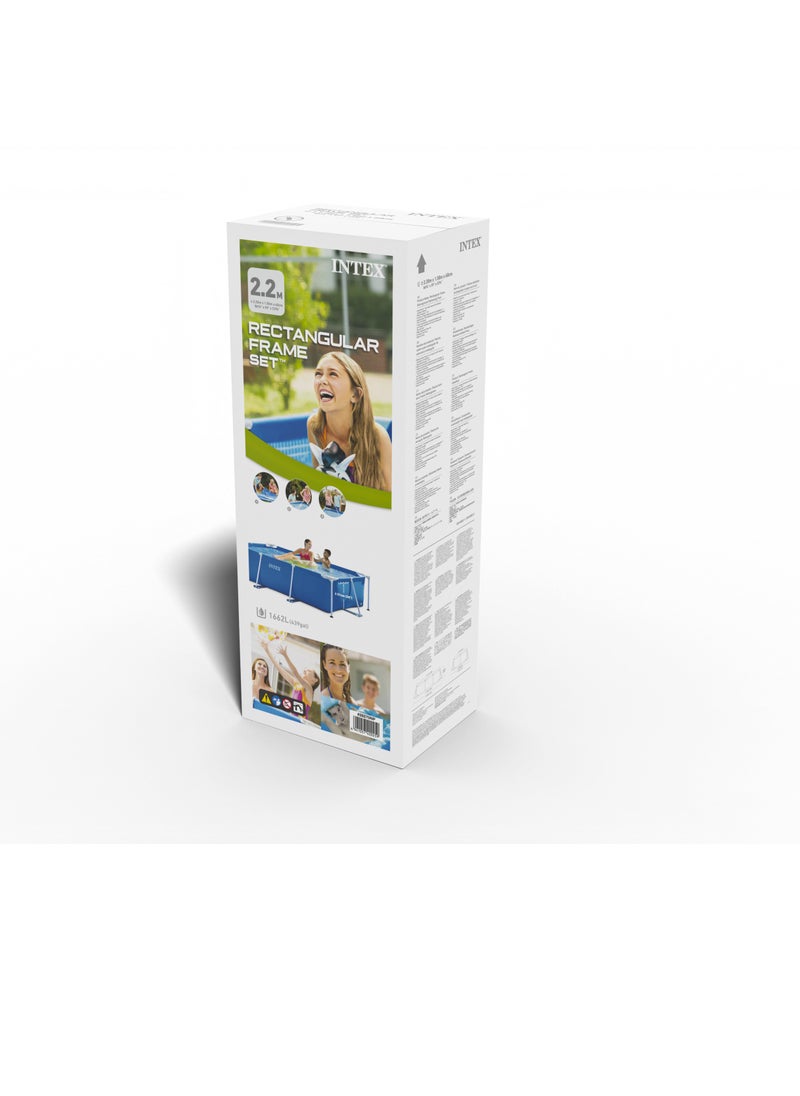 INTEX - حوض سباحة بإطار مستطيل 2.2 م × 1.5 م × 0.6 م - Image 1