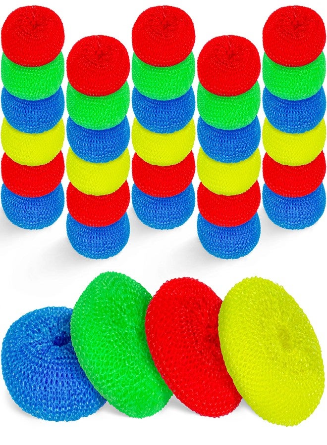 DecorRack 30 Mesh Scourers, Premium Non-Scratch Plastic Scourers, Stain Removing Cleaning Scrubber, for Kitchen Garage Bathroom (Pack of 30) - Image 1