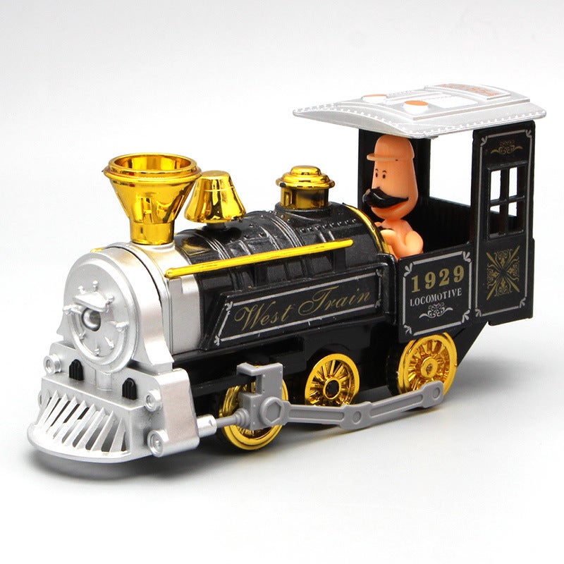Kids Alloy Harmony Train Model Set Magnetic Wb854-small train head-boxed-gloss black 