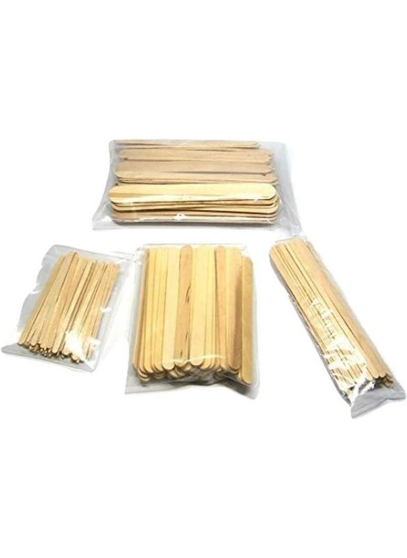 NSI 200 Pc Wood Wax Applicator Stick Assortment for Facial, Eyebrow, Body by NetSellsIt 