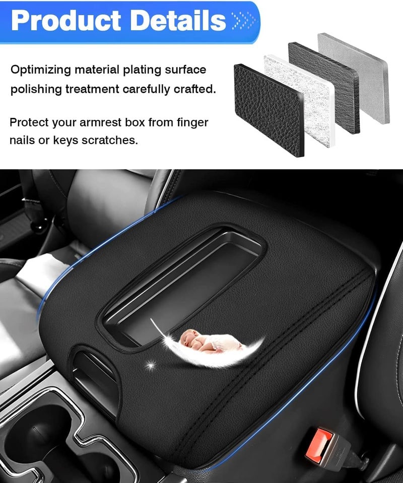 Autorder Center Console Cover for 2014-2018 Chevy Silverado/GMC Sierra 1500 2500 3500 Accessories Armrest Cover Anti-Scratch Middle Console Pad Armrest Protector(with Full Central Floor Console) - Image 4