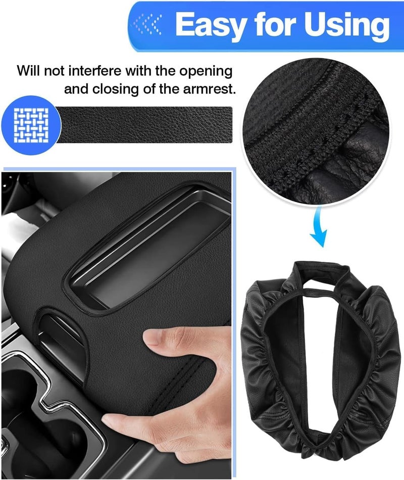 Autorder Center Console Cover for 2014-2018 Chevy Silverado/GMC Sierra 1500 2500 3500 Accessories Armrest Cover Anti-Scratch Middle Console Pad Armrest Protector(with Full Central Floor Console) - Image 5