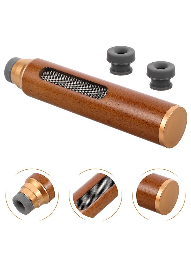 Portable Handheld Car Ashtray, Compact Heat Resistant Wood Silicone Ashtray for Indoor Outdoor Smoking Home Office Travel Car Accessories - Image 4