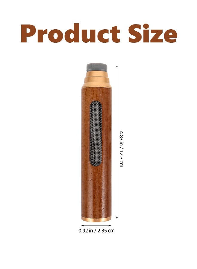 Portable Handheld Car Ashtray, Compact Heat Resistant Wood Silicone Ashtray for Indoor Outdoor Smoking Home Office Travel Car Accessories - Image 2
