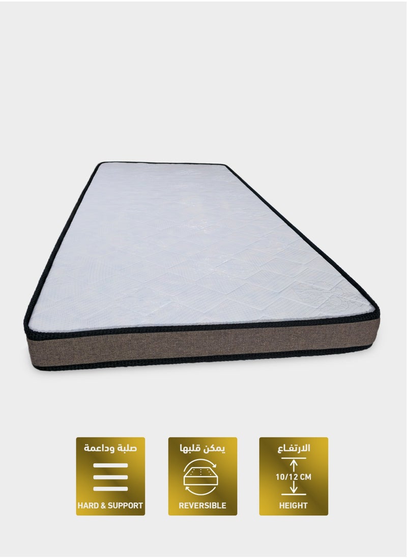 Art Comfort Single Bed Mattress | High-Density 60-Density Foam, Breathable, Luxurious Embroidered Hypoallergenic Fabric, Size: 190x90x10 CM  - Image 1