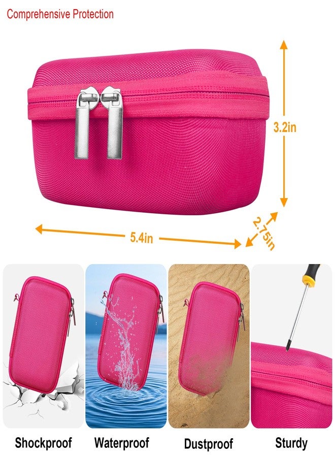Elonbo Carrying Case for Canon PowerShot SX740/SX730/SX720/SX620 Digital Camera, 4K Video Camera Travel Storage Cover Bag Organiser, raspberry, Pocket organiser - Image 3