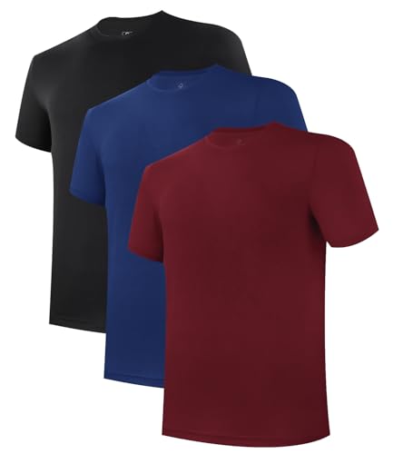 BAMBOO COOL Mens Undershirts Pack Soft T Shirts for Men Moisture Wicking Tees Stretchy Breathable Crew Neck Inner Shirt - Image 1