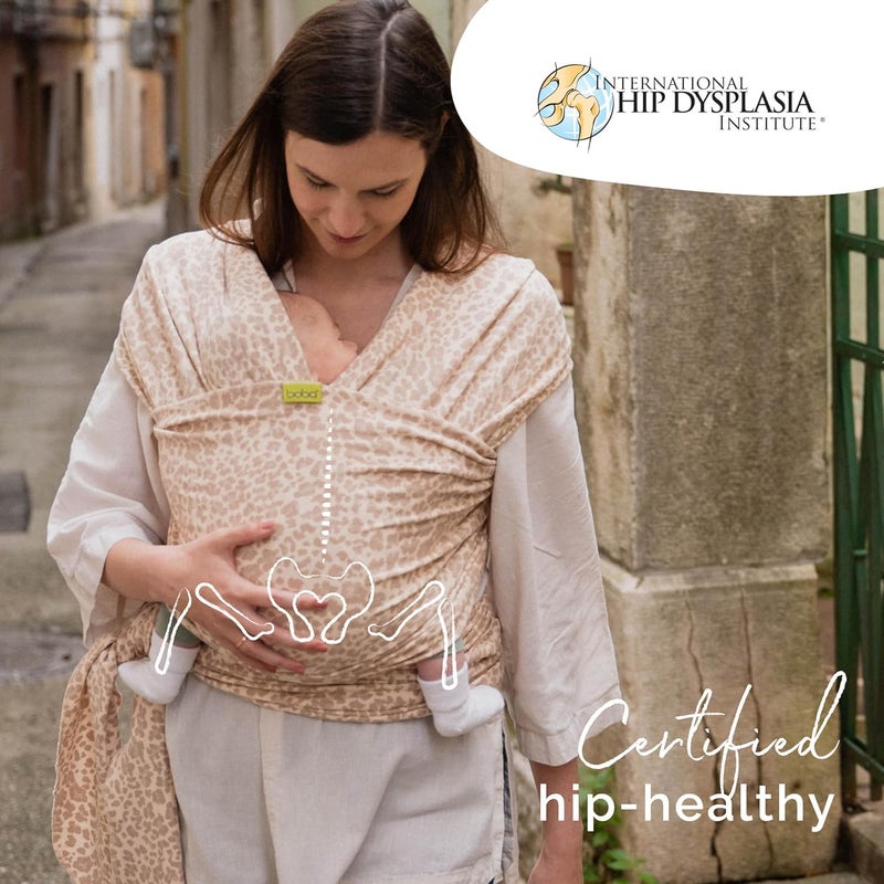 Boba Baby Wrap Carrier â€“ Original Baby Sling Carrier for Newborns (7â€“35 lbs), Soft, Secure, Hands-Free & Ergonomic, Ideal for Comfortable Bonding, New Parents (Sand Leopard) - Image 4