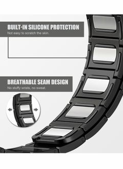 KASTWAVE Metal Straps Compatible with Apple Watch 45mm/44mm, Magnetic Metal iWatch Replacement Bands  - Image 5