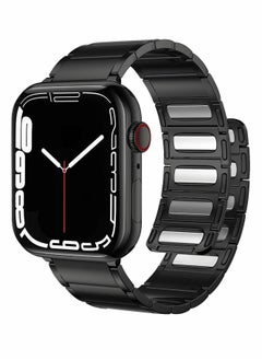 KASTWAVE Metal Straps Compatible with Apple Watch 45mm/44mm, Magnetic Metal iWatch Replacement Bands  - Image 1