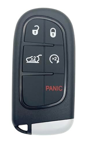 BTOZRF Replacement Smart Key Fob Shell Keyless Entry Remote Car Key Fob Cover Case Fits for Jeep Cherokee 20142020 GQ454T 5 Buttons A - Image 1