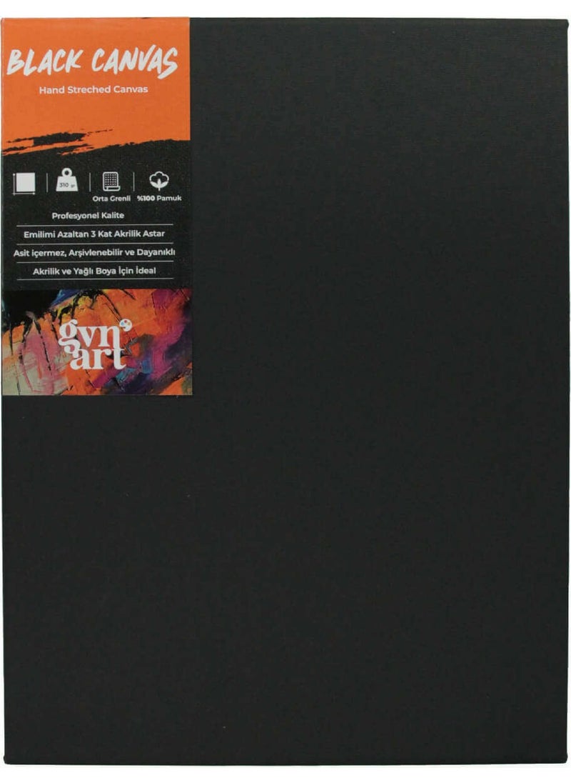 Gvn Art Black Canvas 100% Cotton 310 G 30X30 cm 