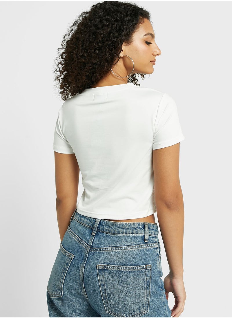 Ginger - Graphic Cropped T-Shirt - Image 1