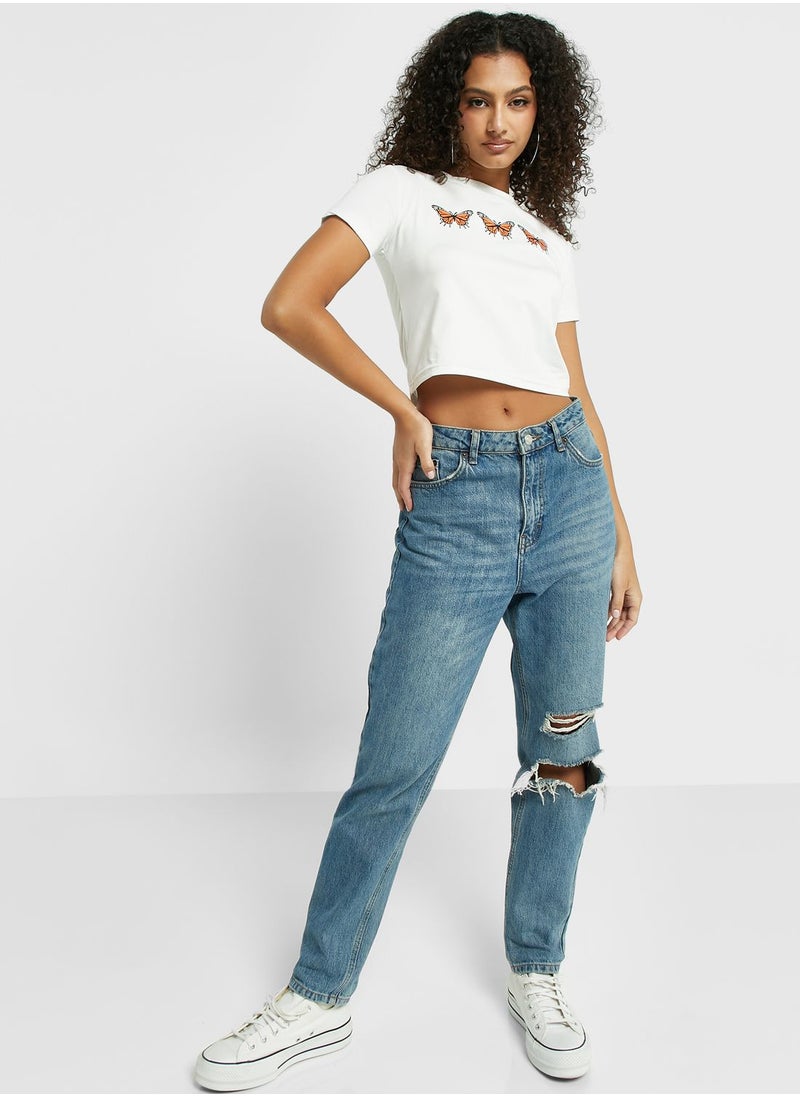 Ginger - Graphic Cropped T-Shirt - Image 1