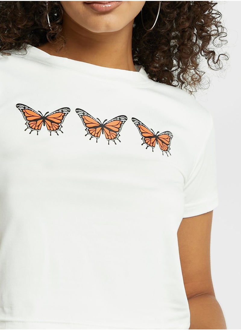 Ginger - Graphic Cropped T-Shirt - Image 1