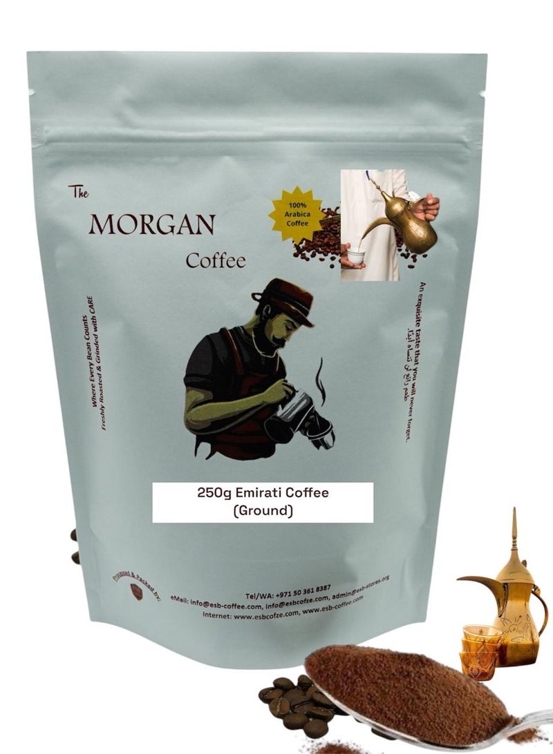 esb coffee ''The Morgan Coffee'' Emirati Coffee (Ground) - 250g - Image 1