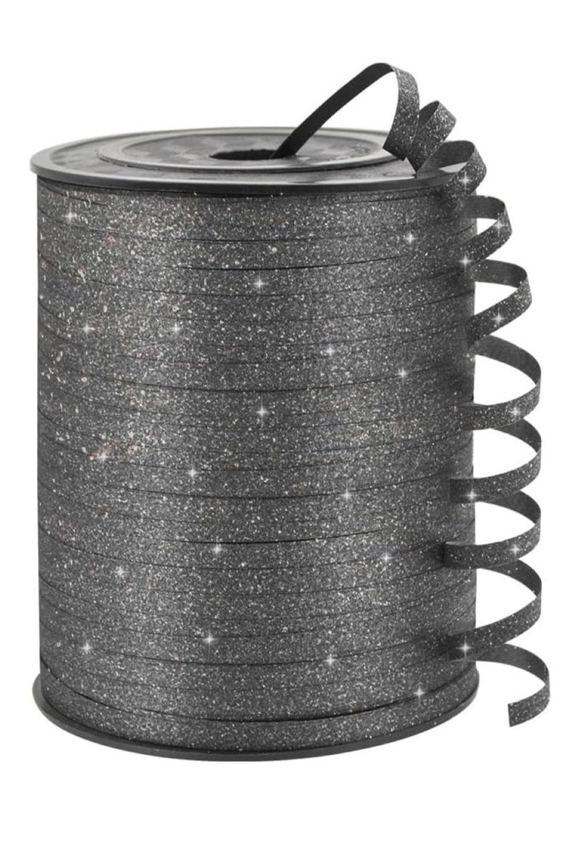 HOME ZONE Glitter Black Curling Ribbon 3/16" Wide × 500 Yards Glitter Ribbon for Gift Wrapping Balloon String Birthday Party Decoration Ribbons for Festive Crafts Wedding Decoration - Image 3