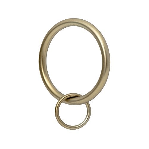 Ivilon Ivilon Drapery Eyelet Curtain Rings  17 Ring Loop for Hook Pins Set of 14  Warm Gold 