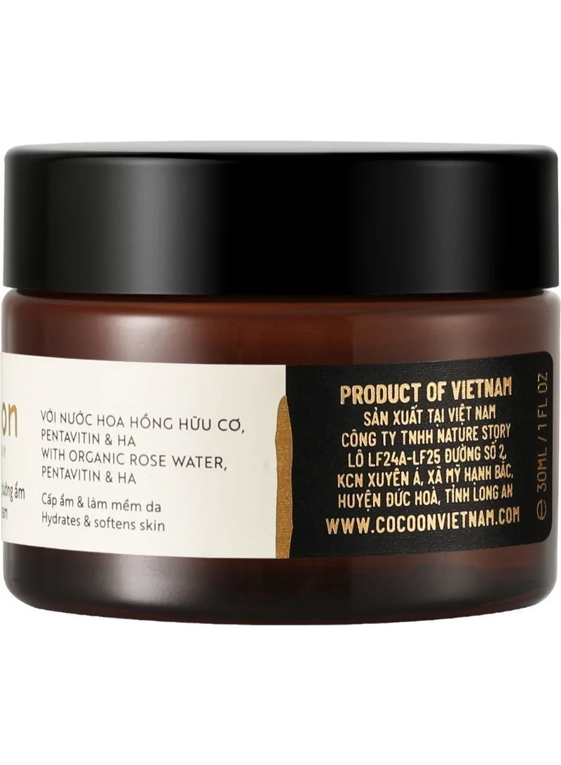 The Cocoon Original Vietnam  Rose Aqua Gel Cream 30ml. Lightweight Moisturiser Gel Cream with Matt Finish | Skin Hydrating and Plumping | Brightening Face Moisturiser for Oily & Combination Skin  | Best Price UAE