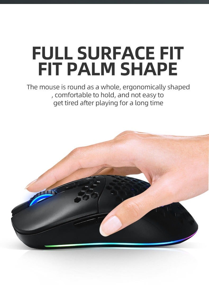 Wireless Bluetooth Dual-Mode Charging Mouse, RGB Light Mouse - Game Essential Wireless Mouse Office - Image 5