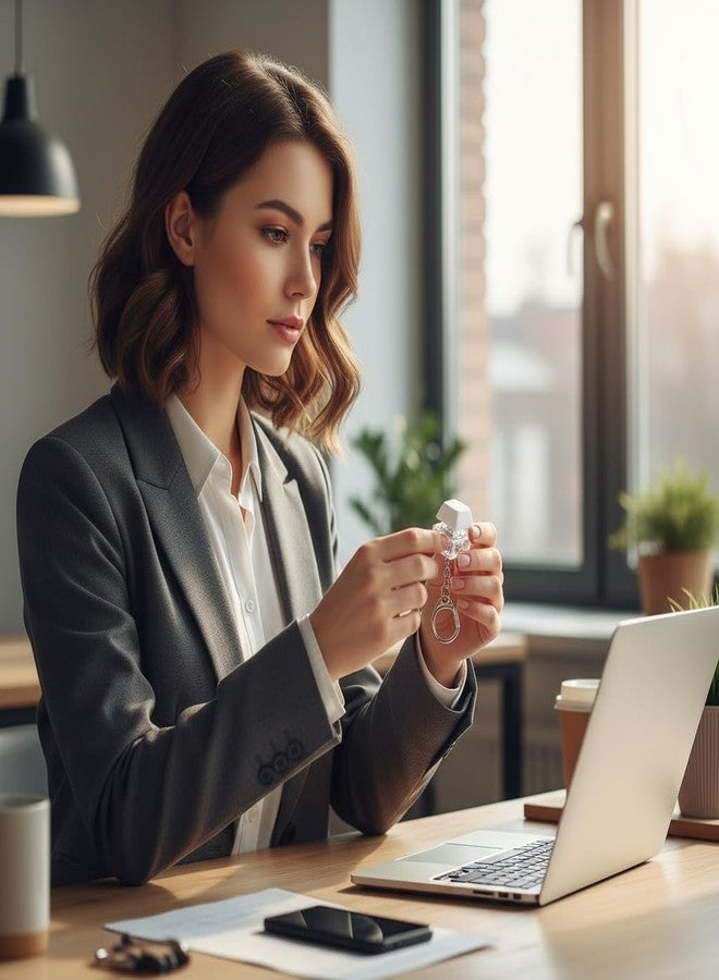 سلسلة مفاتيح على شكل لوحة مفاتيح لتخفيف التوتر، لوحة مفاتيح مضيئة لتخفيف الضغط، سلسلة مفاتيح على شكل لوحة مفاتيح لتخفيف التوتر - Image 3