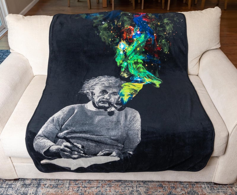 JUST FUNKY Albert Einstein Smoke Galaxy Lightweight Fleece Throw Blanket | 45 x 60 Inches - Image 5