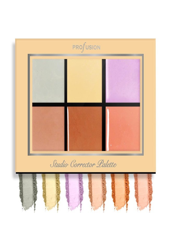 Profusion Cosmetics Studio Corrector Palette for Radiant, Even Skin Tone, Raise Your Makeup Routine and Reduce Redness, Dark Circles, and Other Imperfections to Achieve Flawless Skin - Image 1