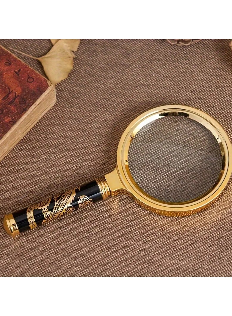 Exquisite Magnifying Glass With Advanced Dragon Pattern, 10x Magnification - Image 2