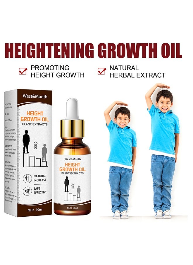 West&Month Height Growth Oil Plant Extracts - Height Increaser Oil, Bone Growth, Height Increase and Rapid Growth, Foot Stimulation Massage Health Care Product to Increase Height for Teens 30ML  - Image 2