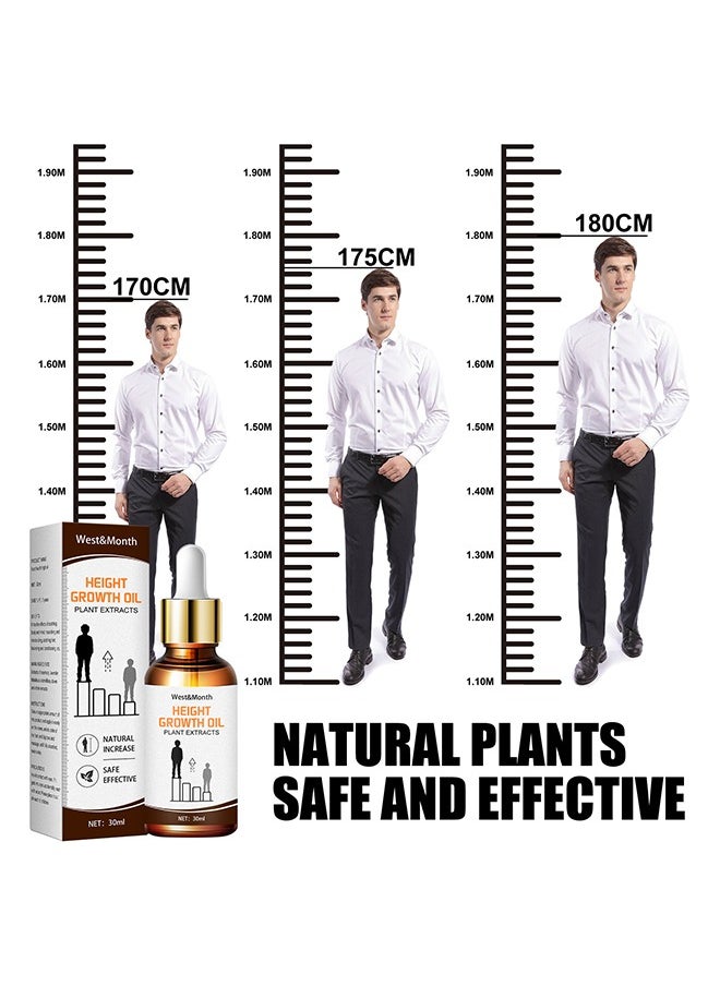 West&Month Height Growth Oil Plant Extracts - Height Increaser Oil, Bone Growth, Height Increase and Rapid Growth, Foot Stimulation Massage Health Care Product to Increase Height for Teens 30ML  - Image 3
