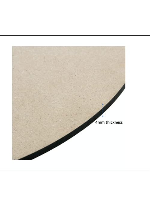 Generic 53ARTS MDF Craft Board Round Circle 4mm Thick 4X4 inches Pack of 10 Hardboard Sheets for Home Decor Multipurpose DIY Painting Decoupage Art and Crafts  - Image 3