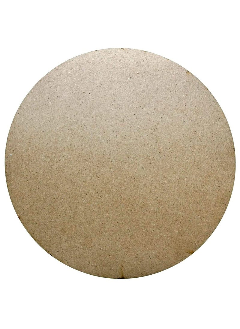 Generic 53ARTS MDF Craft Board Round Circle 4mm Thick 4X4 inches Pack of 10 Hardboard Sheets for Home Decor Multipurpose DIY Painting Decoupage Art and Crafts  - Image 1