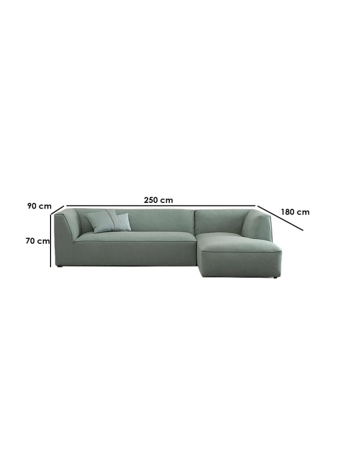 Retro Modern corner sofa 250 cm - light green - Image 2