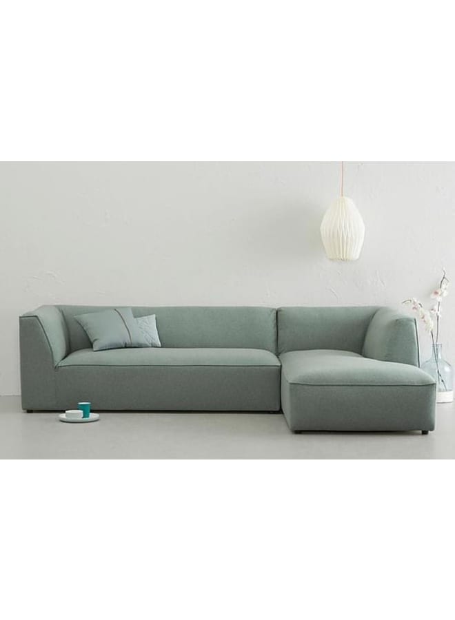 Retro Modern corner sofa 250 cm - light green - Image 1
