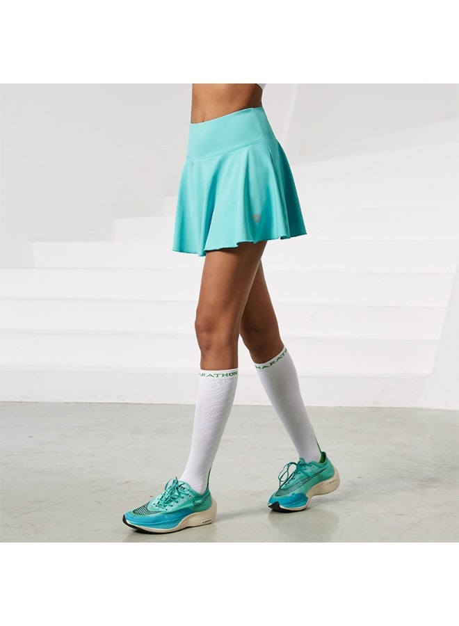 Wrinkled Yoga Skirt Women's Summer High Waist Pocket Skirt Sports Skirt Solid Color Running Training Quick drying Tennis Skirt  - Image 1