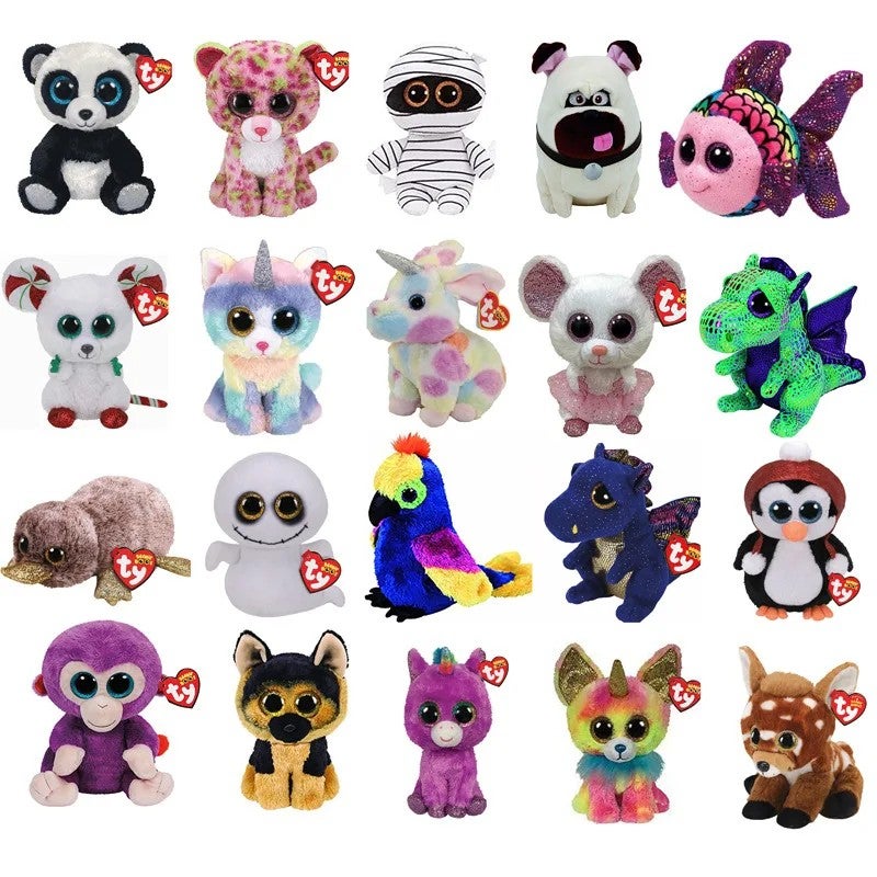 Y&D XUX 15CM Cartoon Plush Toys Unicorn Owl Dog Cat with Big Eyes Plush Stuffed Doll Animal Figures Christmas Gift - Image 3