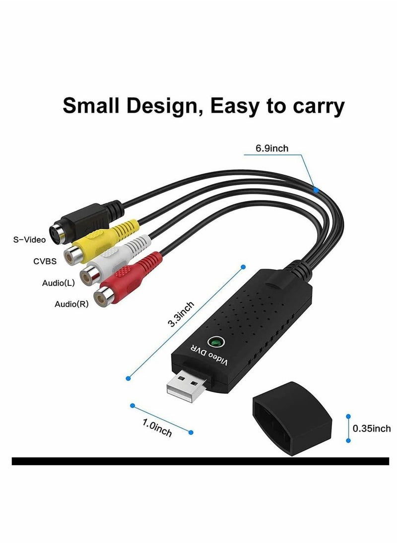 Y&D - USB 2.0 Audio / Video Converter, VHS to Digital Capture Card VCR TV DVD Converter Adapter for Mac, PC Support Windows 2000 10 8 7 Vista XP Android - Image 1