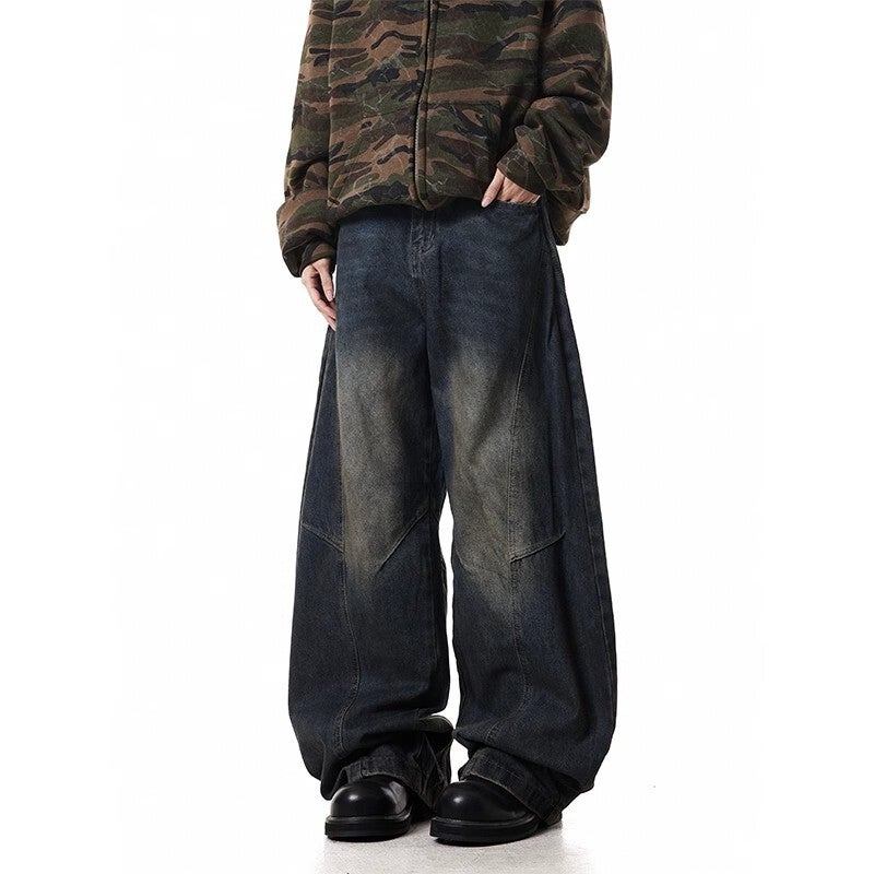 Unisex Classic Denim Jeans Loose Fit Daily Outdoor Wear - Image 1