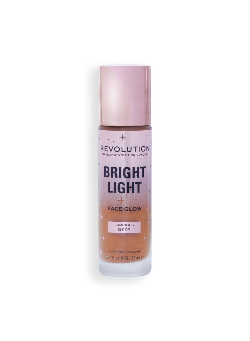 REVOLUTION Makeup Revolution Bright Light Face Glow Liquid Highlighter – Luminous Deep - Image 1