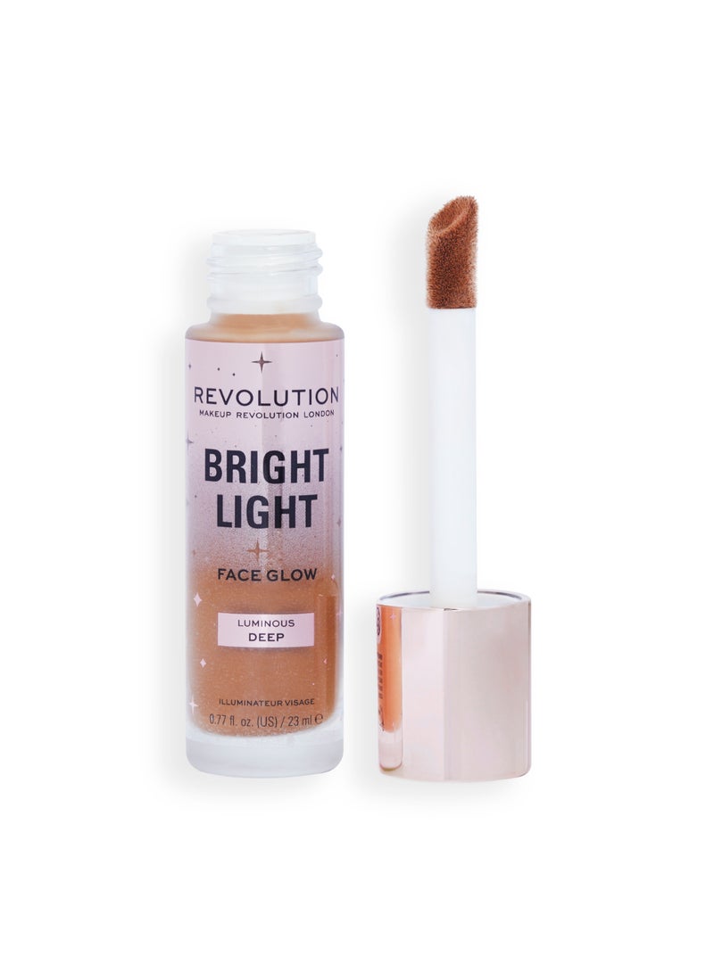 REVOLUTION Makeup Revolution Bright Light Face Glow Liquid Highlighter – Luminous Deep - Image 2